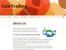 Tablet Screenshot of calxtrading.com